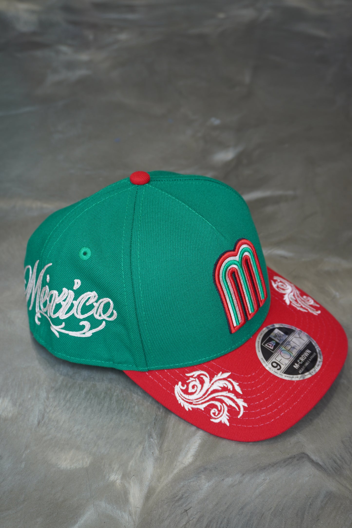 Mexico Baseball Script 9 Forty M-Crown A-Frame SnapBack