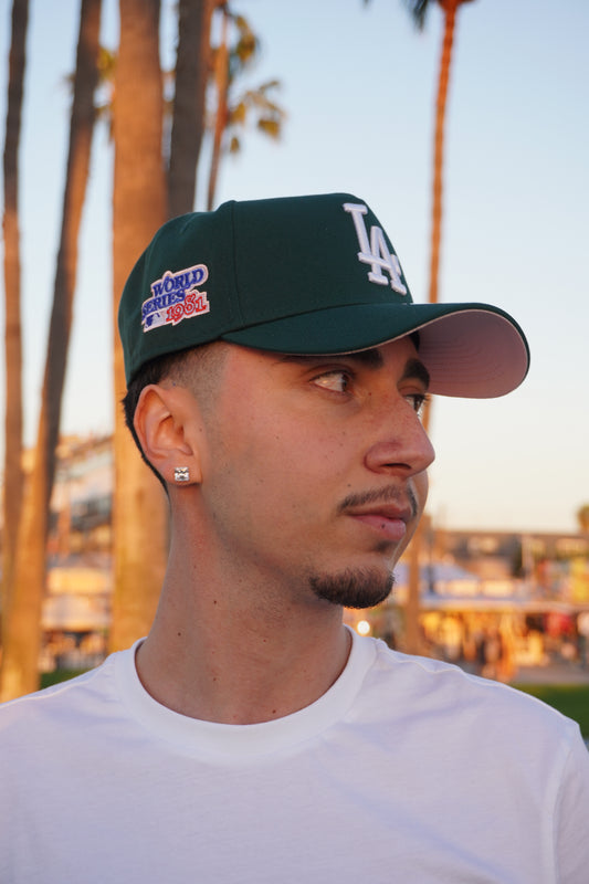 New Era LA Dodgers Green 1981 World Series Pink UV 9Forty A-Frame Snapback