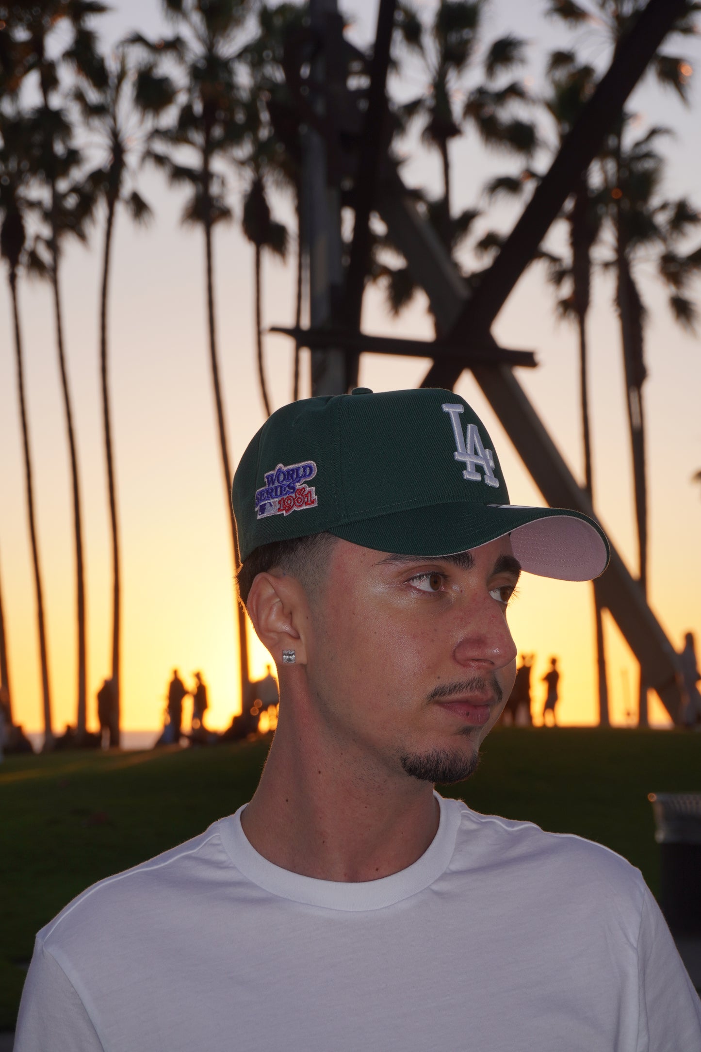 New Era LA Dodgers Green 1981 World Series Pink UV 9Forty A-Frame Snapback