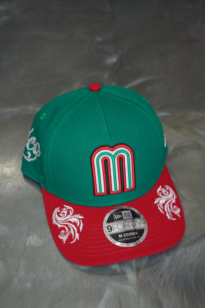 Mexico Baseball Script 9 Forty M-Crown A-Frame SnapBack