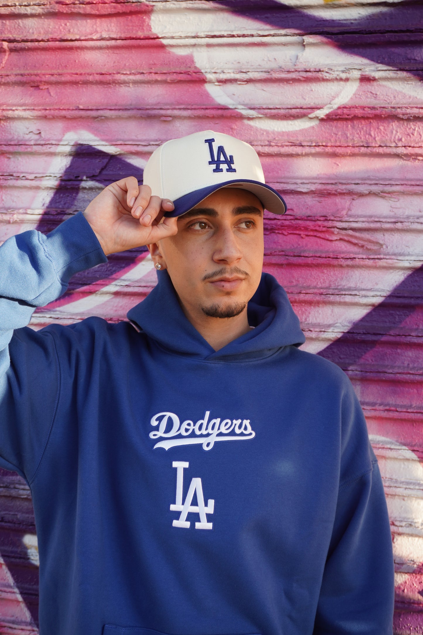 New Era LA Dodgers Ivory|Royal Blue 9Forty A-Frame Snapback