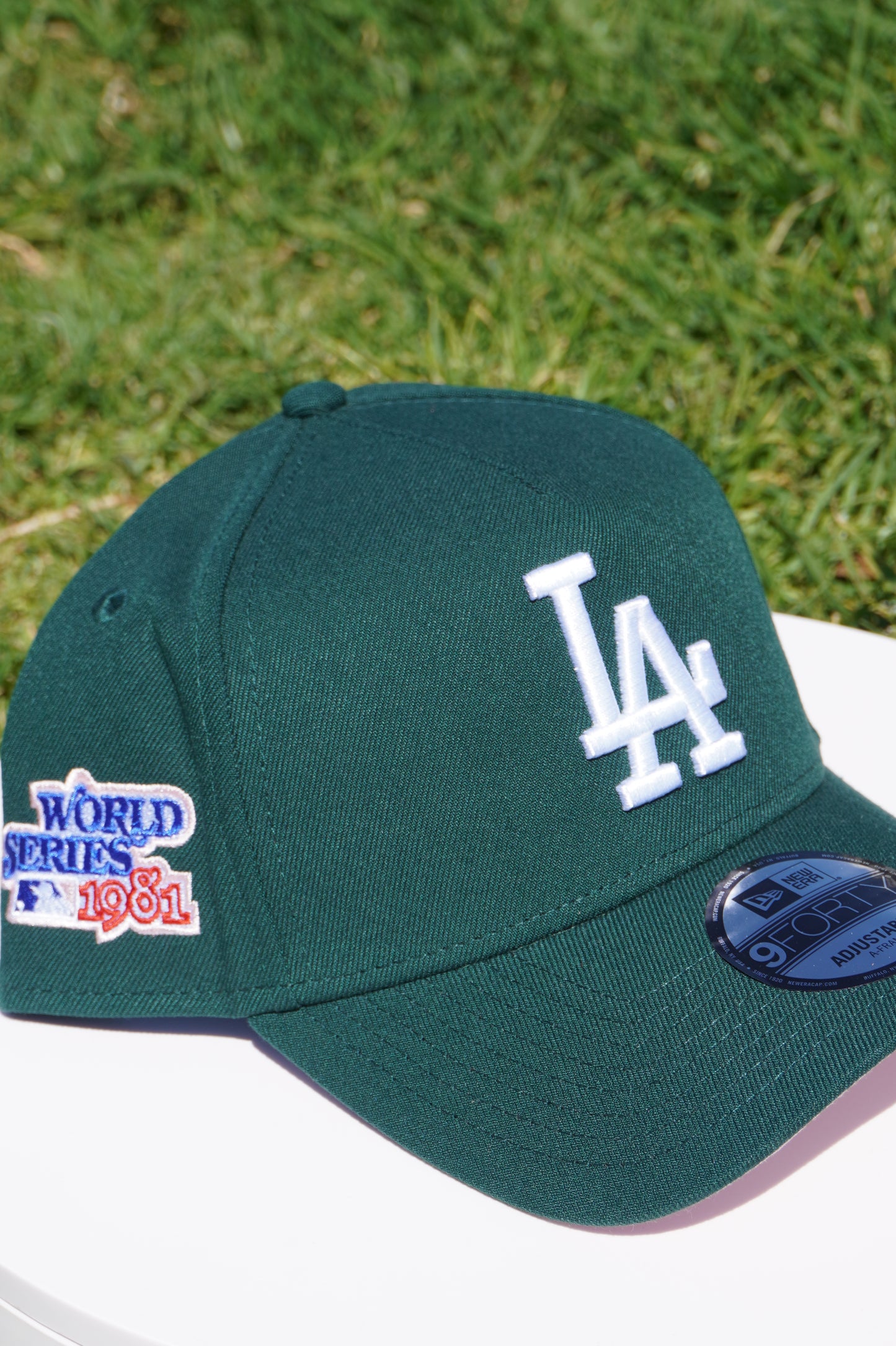 New Era LA Dodgers Green 1981 World Series Pink UV 9Forty A-Frame Snapback