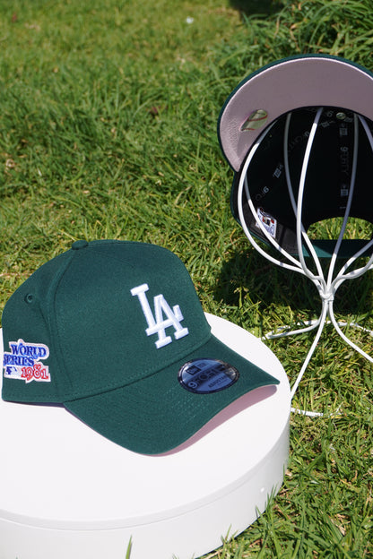 New Era LA Dodgers Green 1981 World Series Pink UV 9Forty A-Frame Snapback