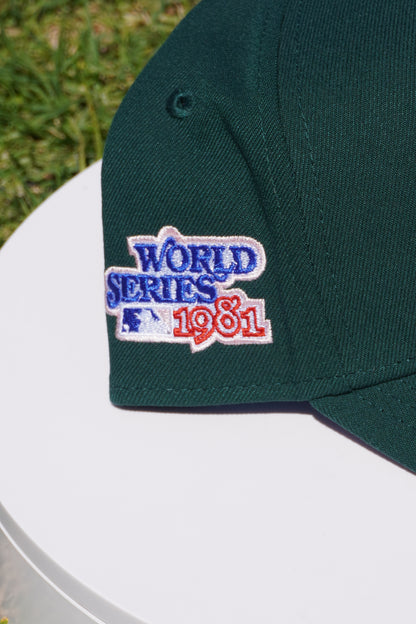 New Era LA Dodgers Green 1981 World Series Pink UV 9Forty A-Frame Snapback