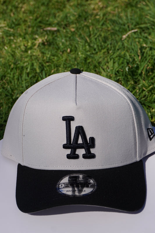 New Era LA Dodgers Stone|Black 9Forty A-Frame Snapback