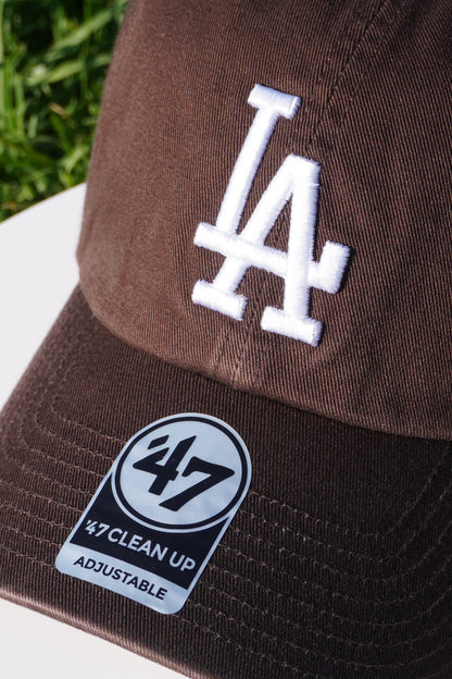 47' Los Angeles Dodgers Brown Clean Up Adjustable Baseball Cap