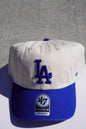 47' Los Angeles Dodgers Off White|Royal Blue Clean Up Adjustable Baseball Cap