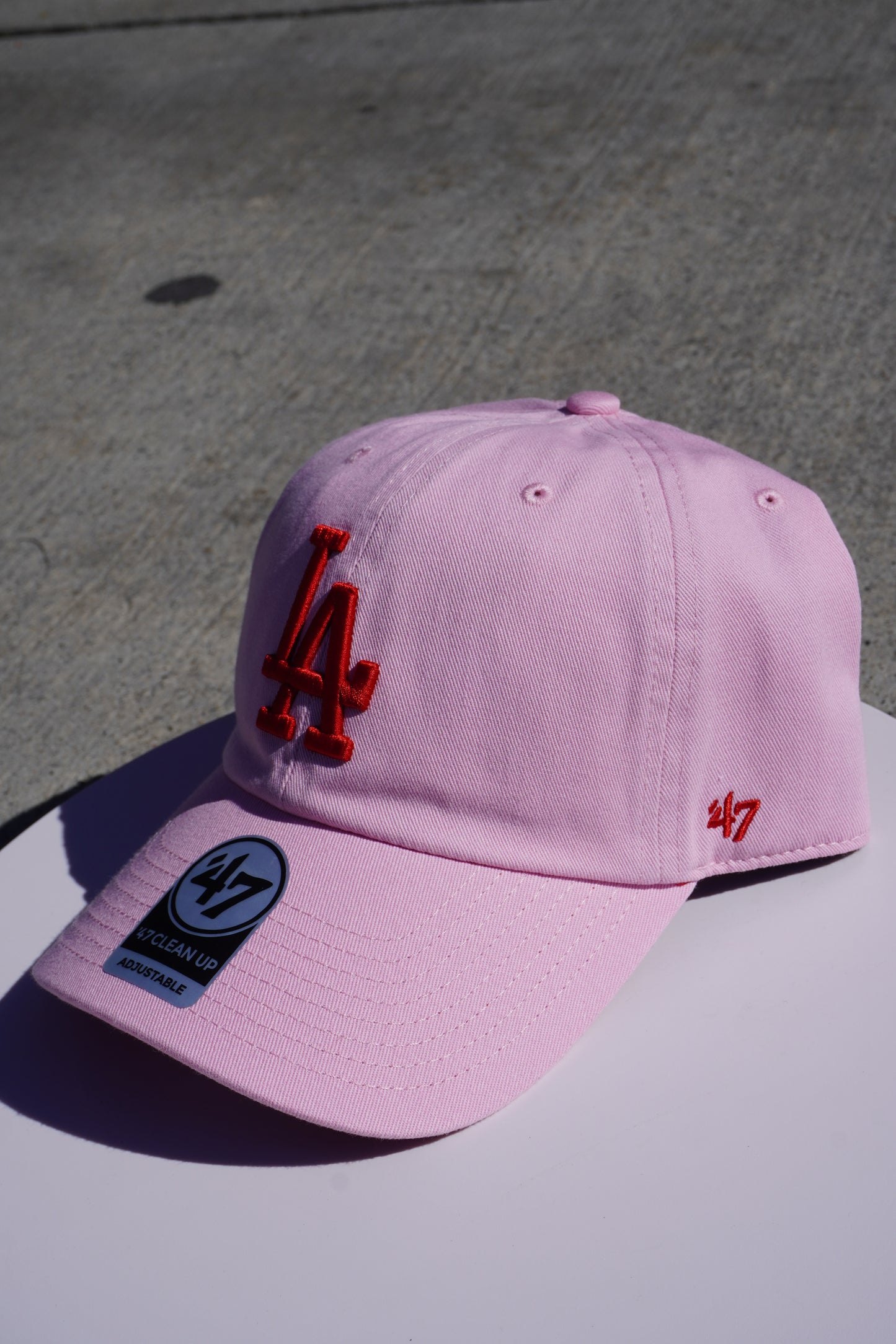 47' Los Angeles Dodgers Rose Pink|Red Clean Up Adjustable Baseball Cap