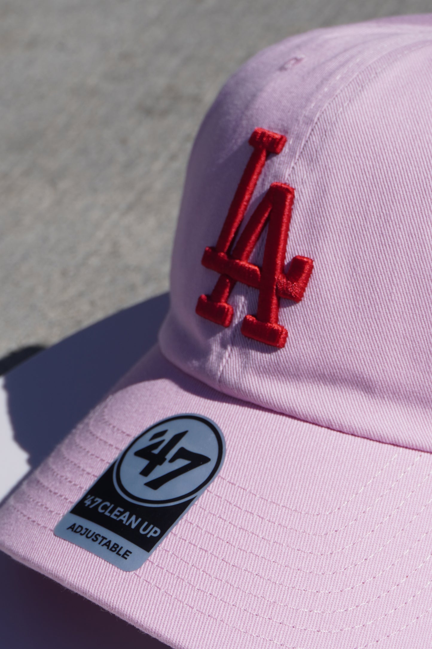 47' Los Angeles Dodgers Rose Pink|Red Clean Up Adjustable Baseball Cap