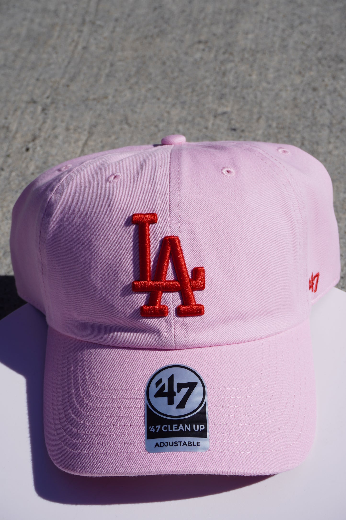 47' Los Angeles Dodgers Rose Pink|Red Clean Up Adjustable Baseball Cap
