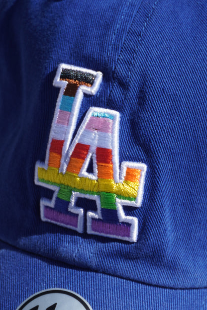 47' Los Angeles Dodgers Blue Pride Rainbow Clean Up Adjustable Baseball Cap