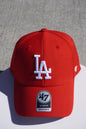 47' Los Angeles Dodgers Red MVP Adjustable Velcro Baseball Cap