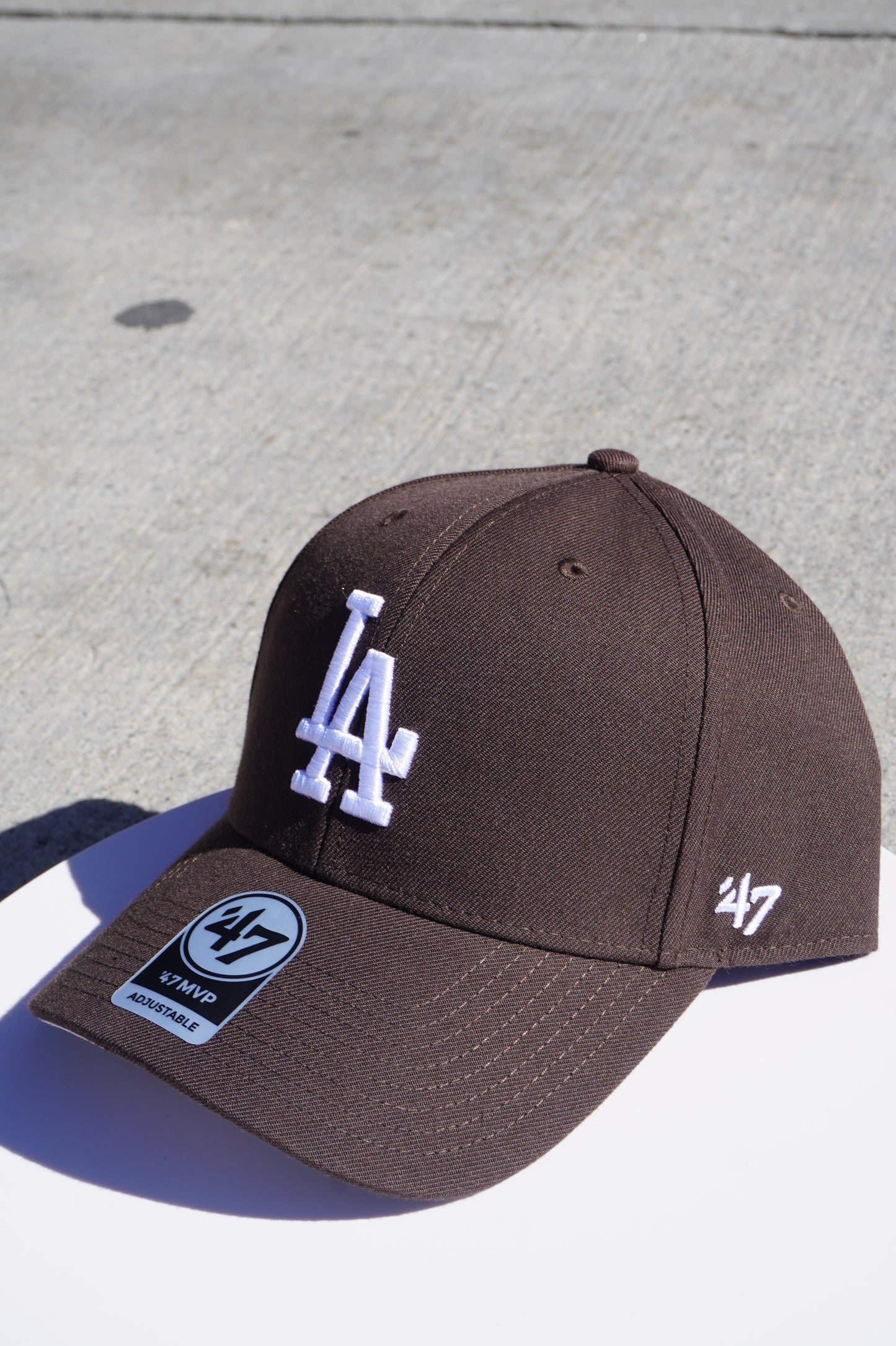 47' Los Angeles Dodgers Brown MVP Adjustable Velcro Baseball Cap