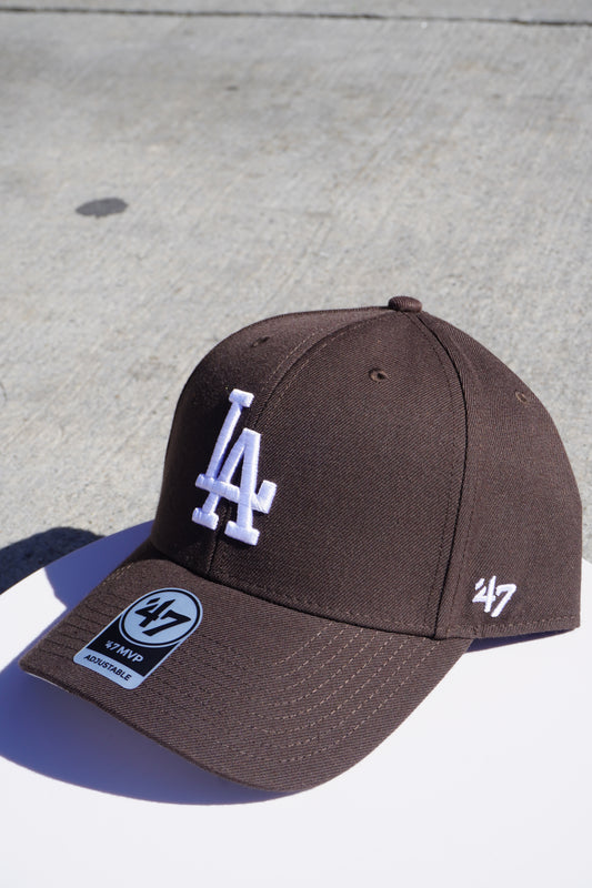 47' Los Angeles Dodgers Brown MVP Adjustable Velcro Baseball Cap