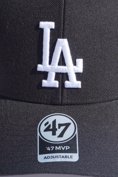47' Los Angeles Dodgers Black MVP Adjustable Velcro Baseball Cap