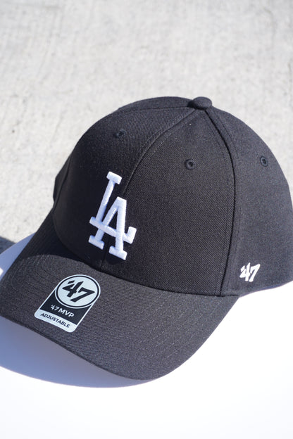 47' Los Angeles Dodgers Black MVP Adjustable Velcro Baseball Cap