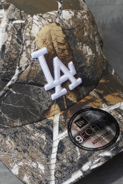 New Era LA Dodgers Real Trees 9 Forty A-Frame Snapback 2025 World Series Champions Side Patch