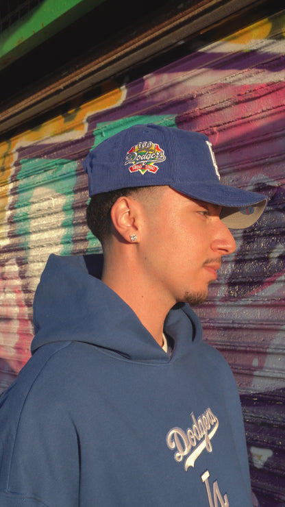 New Era LA Dodgers Royal Blue Corduroy 100 Anniversary Patch 9Forty A-Frame Snapback